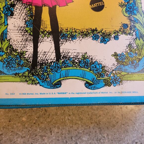 Vintage 1968 Mattel The World of Barbie Doll Case Carry Original No. 102 - Picture 3 of 9